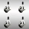 Service Caster 3 Inch 316SS Soft Rubber Swivel 1-1/4 Inch Expanding Stem Caster Set Brake SCC SCC-SS316EX20S314-SRS-TLB-114-4 - alternate 1